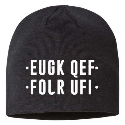 Fold Up Hidden Message F Off Funny Word Sustainable Beanie