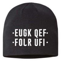 Fold Up Hidden Message F Off Funny Word Sustainable Beanie