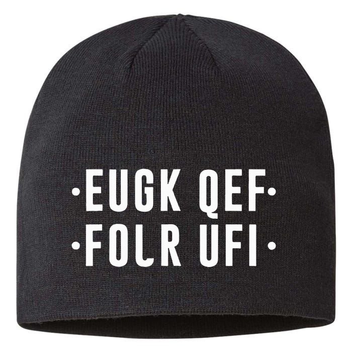 Fold Up Hidden Message F Off Funny Word Sustainable Beanie
