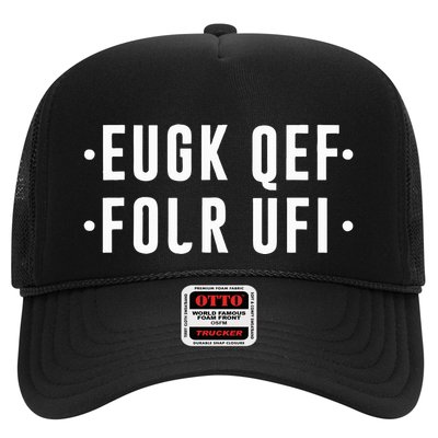 Fold Up Hidden Message F Off Funny Word Trucker Hat
