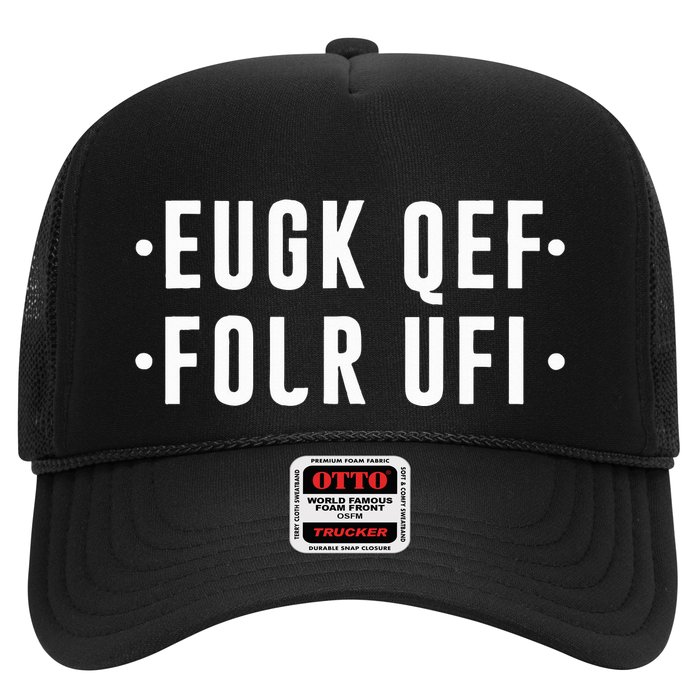 Fold Up Hidden Message F Off Funny Word Trucker Hat