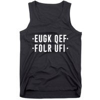 Fold Up Hidden Message F Off Funny Word Tank Top