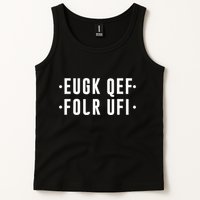 Fold Up Hidden Message F Off Funny Word Tank Top