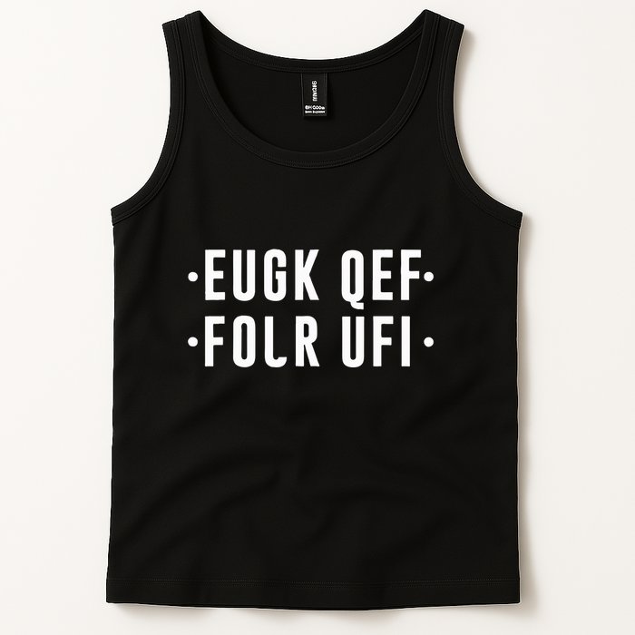 Fold Up Hidden Message F Off Funny Word Tank Top