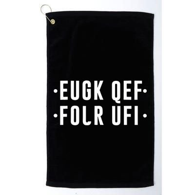 Fold Up Hidden Message F Off Funny Word Golf Towel