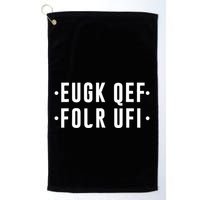 Fold Up Hidden Message F Off Funny Word Golf Towel