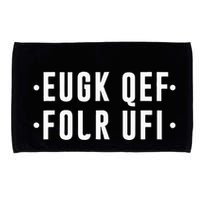 Fold Up Hidden Message F Off Funny Word Microfiber Hand Towel