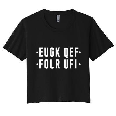 Fold Up Hidden Message F Off Funny Word Crop Top
