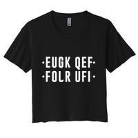 Fold Up Hidden Message F Off Funny Word Crop Top