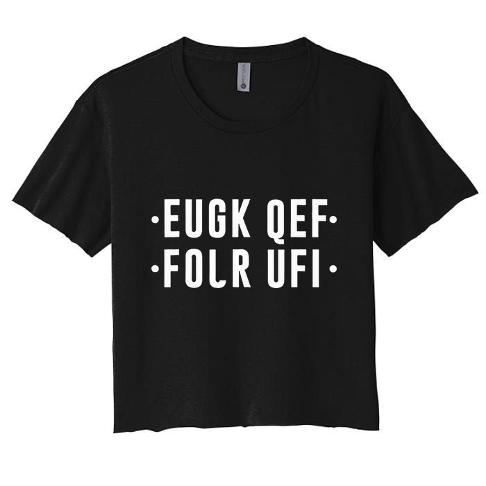 Fold Up Hidden Message F Off Funny Word Crop Top