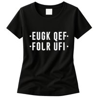 Fold Up Hidden Message F Off Funny Word Womens T-Shirt