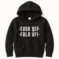 Fold Up Hidden Message F Off Funny Word Kids Hoodie