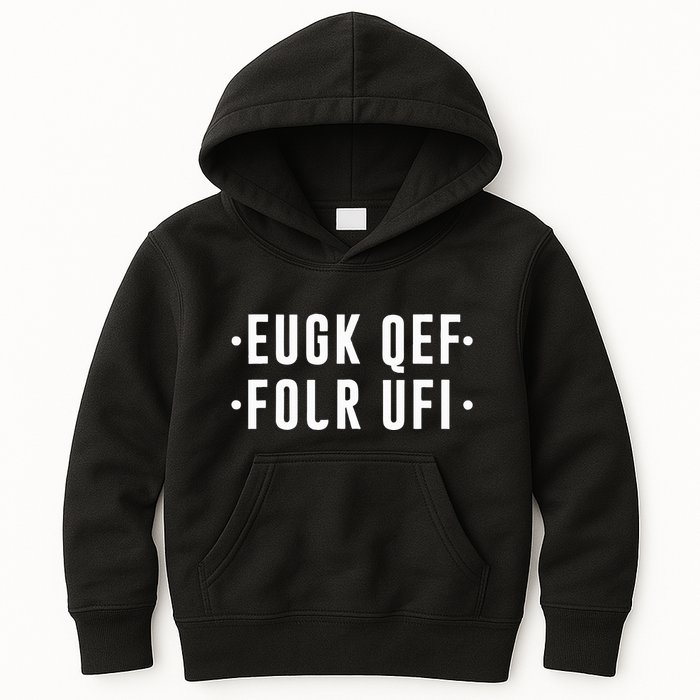Fold Up Hidden Message F Off Funny Word Kids Hoodie