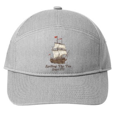 Funny Us History Teacher Boston Spilling The Tea Since 1773 7-Panel Snapback Hat