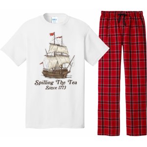 Funny Us History Teacher Boston Spilling The Tea Since 1773 Pajama Set