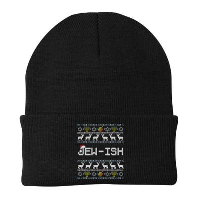 Fun Ugly Hanukkah Sweater Jewgiftish Santa Hat Merry Christmas Gift Beanie