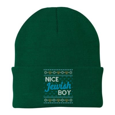 Funny Ugly Hanukkah Sweater Nice Jewish Boy Matching Knit Cap Winter Beanie