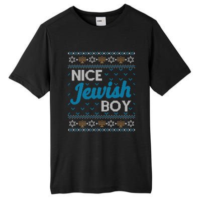 Funny Ugly Hanukkah Sweater Nice Jewish Boy Matching Tall Fusion ChromaSoft Performance T-Shirt