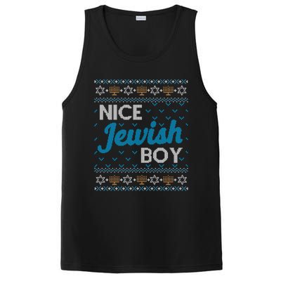 Funny Ugly Hanukkah Sweater Nice Jewish Boy Matching PosiCharge Competitor Tank