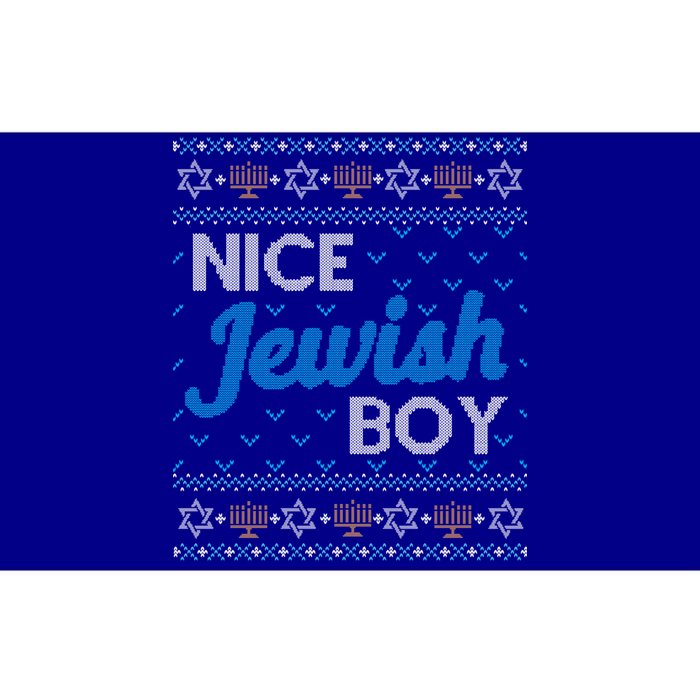 Funny Ugly Hanukkah Sweater Nice Jewish Boy Matching Bumper Sticker