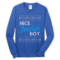 Funny Ugly Hanukkah Sweater Nice Jewish Boy Matching Tall Long Sleeve T-Shirt