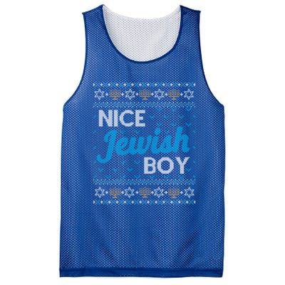 Funny Ugly Hanukkah Sweater Nice Jewish Boy Matching Mesh Reversible Basketball Jersey Tank