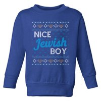 Funny Ugly Hanukkah Sweater Nice Jewish Boy Matching Toddler Sweatshirt