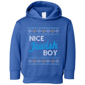 Funny Ugly Hanukkah Sweater Nice Jewish Boy Matching Toddler Hoodie