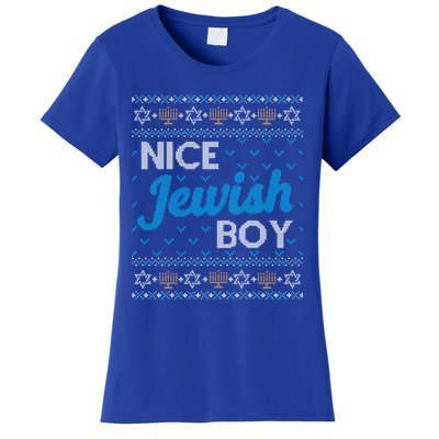 Funny Ugly Hanukkah Sweater Nice Jewish Boy Matching Women's T-Shirt