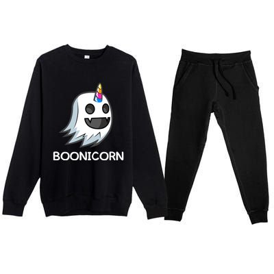 Funny Unicorn Halloween Cute Boonicorn Costume Gift Meaningful Gift Premium Crewneck Sweatsuit Set