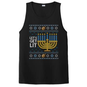 Funny Ugly Hanukkah Lets Get Lit Ing Gift PosiCharge Competitor Tank