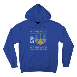 Funny Ugly Hanukkah Lets Get Lit Ing Gift Hoodie