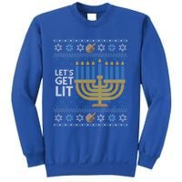 Funny Ugly Hanukkah Lets Get Lit Ing Gift Sweatshirt