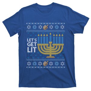 Funny Ugly Hanukkah Lets Get Lit Ing Gift T-Shirt