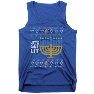 Funny Ugly Hanukkah Lets Get Lit Ing Gift Tank Top