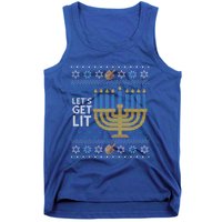 Funny Ugly Hanukkah Lets Get Lit Ing Gift Tank Top