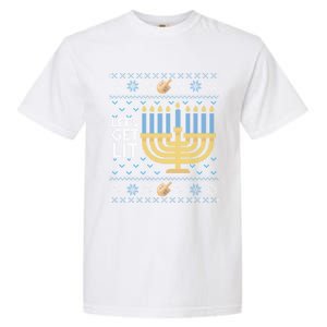 Funny Ugly Hanukkah Lets Get Lit Ing Gift Garment-Dyed Heavyweight T-Shirt