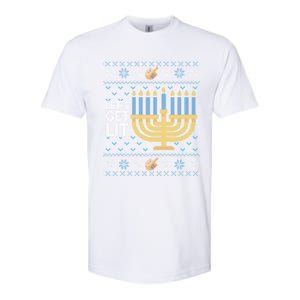 Funny Ugly Hanukkah Lets Get Lit Ing Gift Softstyle CVC T-Shirt