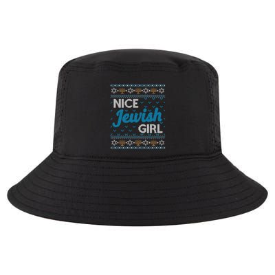 Funny Ugly Hanukkah Sweater Nice Jewish Girl Matching Cool Comfort Performance Bucket Hat