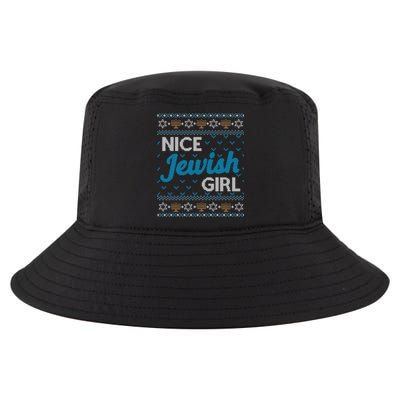 Funny Ugly Hanukkah Sweater Nice Jewish Girl Matching Cool Comfort Performance Bucket Hat