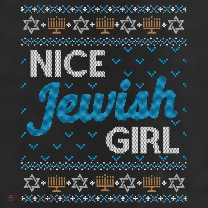 Funny Ugly Hanukkah Sweater Nice Jewish Girl Matching Cool Comfort Performance Bucket Hat