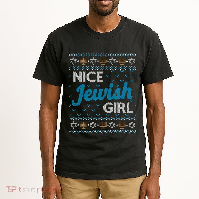 Funny Ugly Hanukkah Sweater Nice Jewish Girl Matching Tall T-Shirt