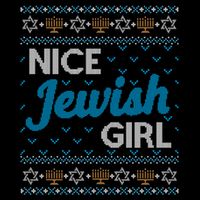 Funny Ugly Hanukkah Sweater Nice Jewish Girl Matching 16 in Basic Backpack