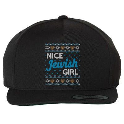 Funny Ugly Hanukkah Sweater Nice Jewish Girl Matching Wool Snapback Cap