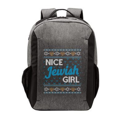 Funny Ugly Hanukkah Sweater Nice Jewish Girl Matching Vector Backpack
