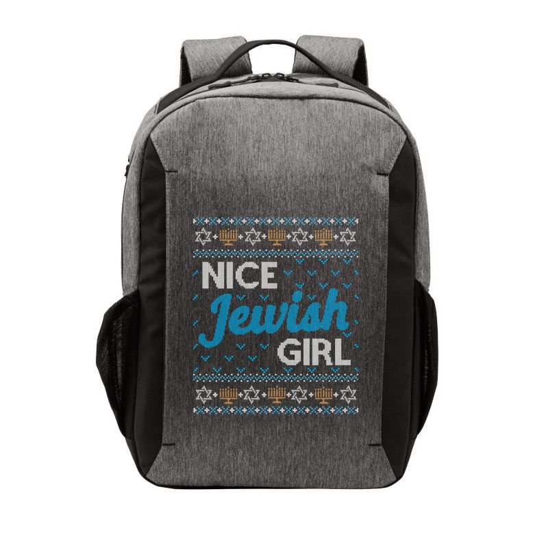 Funny Ugly Hanukkah Sweater Nice Jewish Girl Matching Vector Backpack