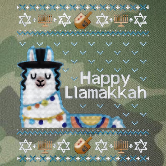 Funny Ugly Hanukkah Sweater, Llama Llamakkah Legacy Tie Dye Trucker Hat