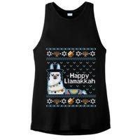 Funny Ugly Hanukkah Sweater, Llama Llamakkah Ladies PosiCharge Tri-Blend Wicking Tank