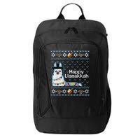 Funny Ugly Hanukkah Sweater, Llama Llamakkah City Backpack