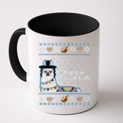 Funny Ugly Hanukkah Sweater, Llama Llamakkah Mug